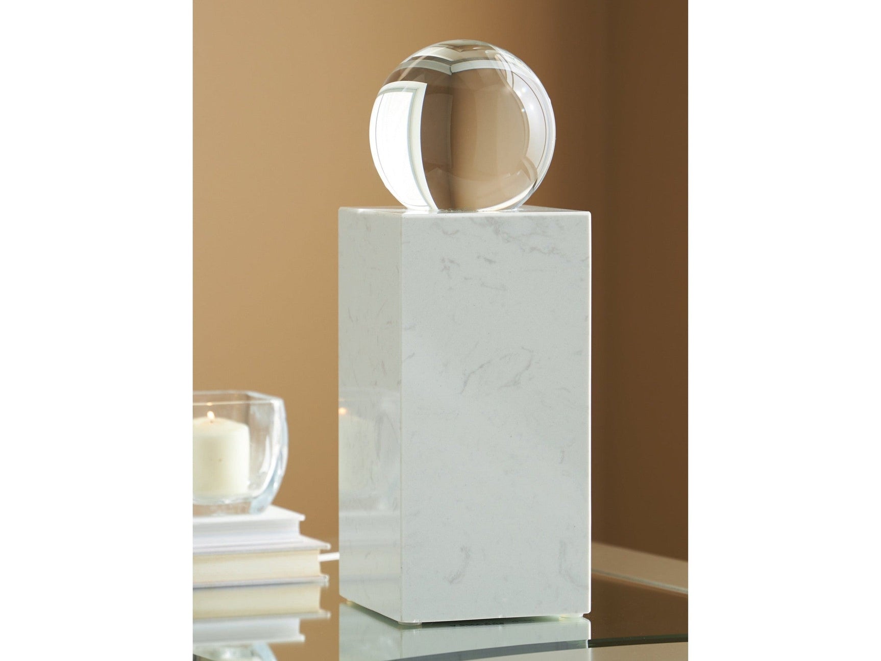 Sellner Clear/White Sculpture (Online Special Price) - Ornate Home