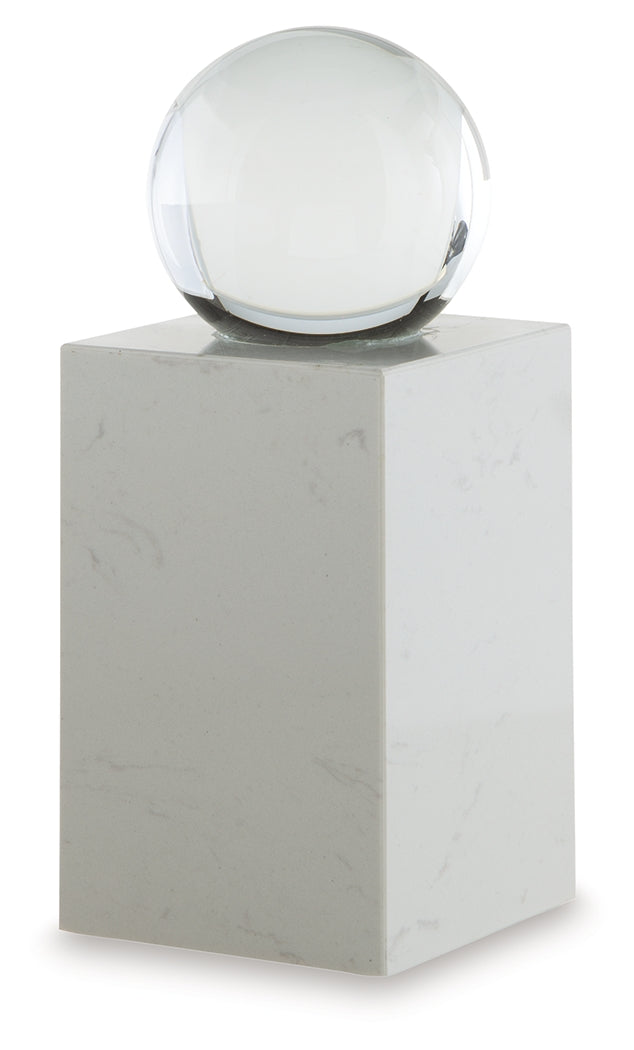 Sellner Clear/White Sculpture (Online Special Price) - Ornate Home
