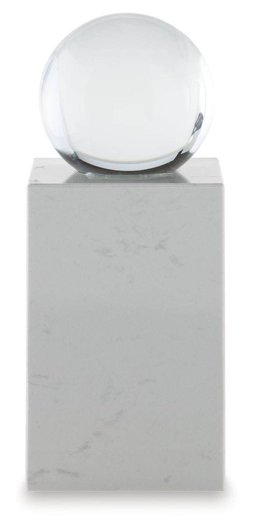 Sellner Clear/White Sculpture (Online Special Price) - Ornate Home