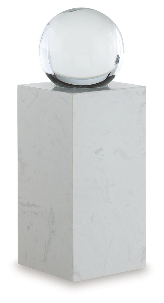 Sellner Clear/White Sculpture (Online Special Price) - Ornate Home