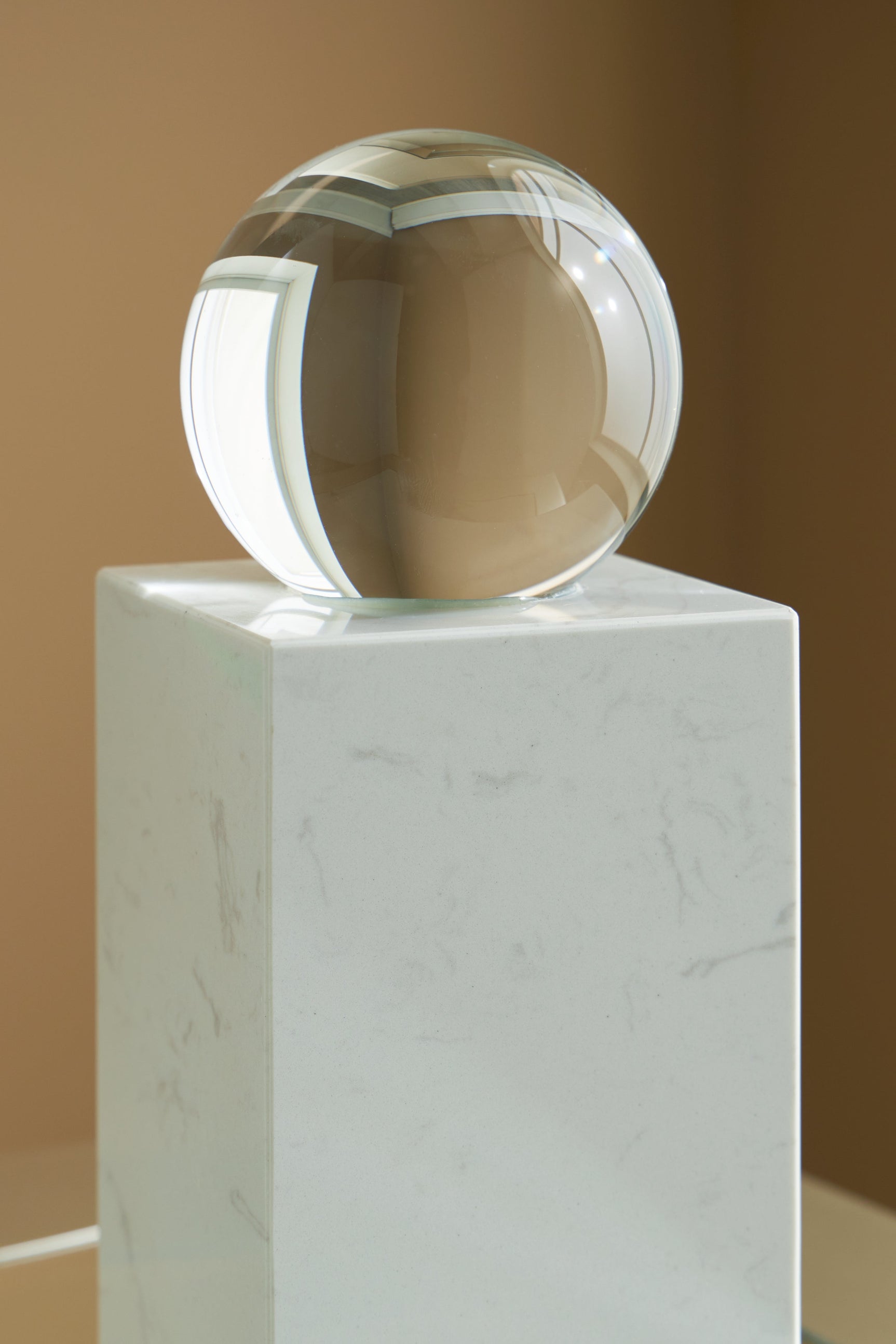 Sellner Clear/White Sculpture (Online Special Price) - Ornate Home