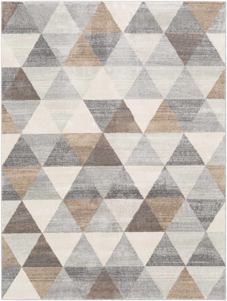 Sells Gray&Brown Triangles Area Carpet - Ornate Home