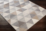 Sells Gray&Brown Triangles Area Carpet - Ornate Home