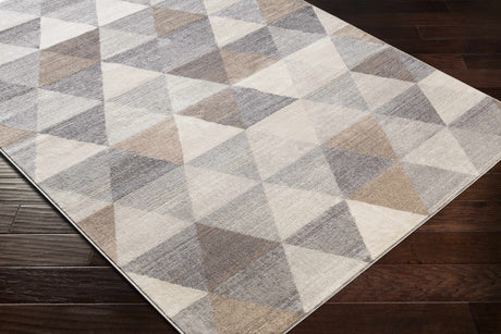 Sells Gray&Brown Triangles Area Carpet - Ornate Home