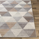 Sells Gray&Brown Triangles Area Carpet - Ornate Home