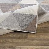 Sells Gray&Brown Triangles Area Carpet - Ornate Home