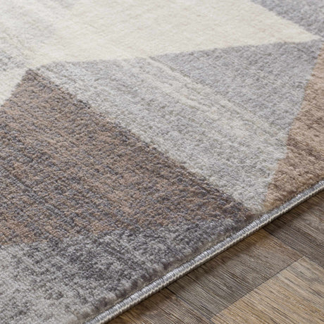 Sells Gray&Brown Triangles Area Carpet - Ornate Home