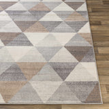 Sells Gray&Brown Triangles Area Carpet - Ornate Home