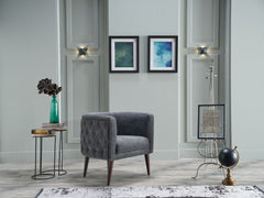 Selma Grey Accent Armchair - Ornate Home
