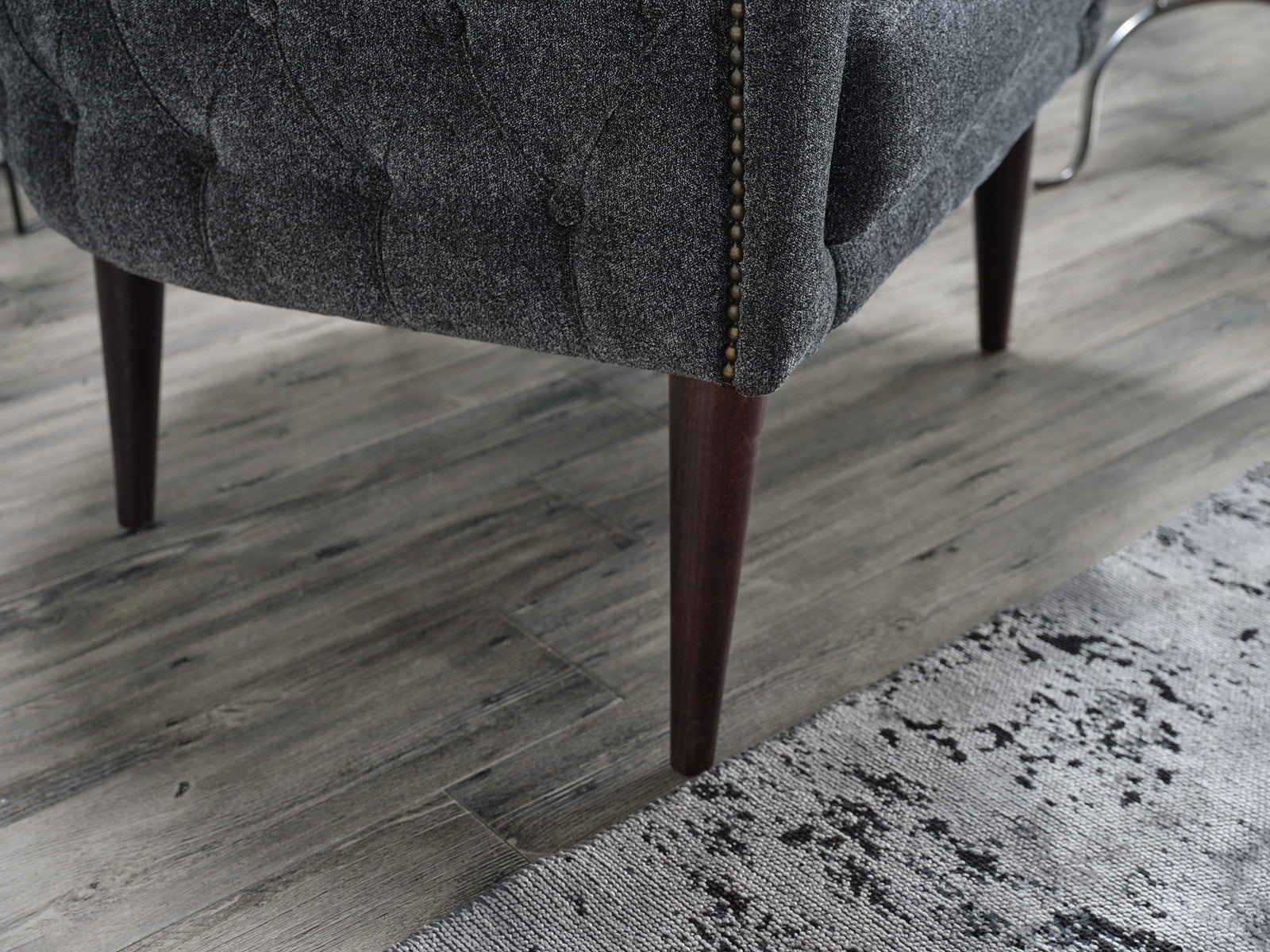 Selma Grey Accent Armchair - Ornate Home