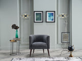 Selma Grey Accent Armchair - Ornate Home