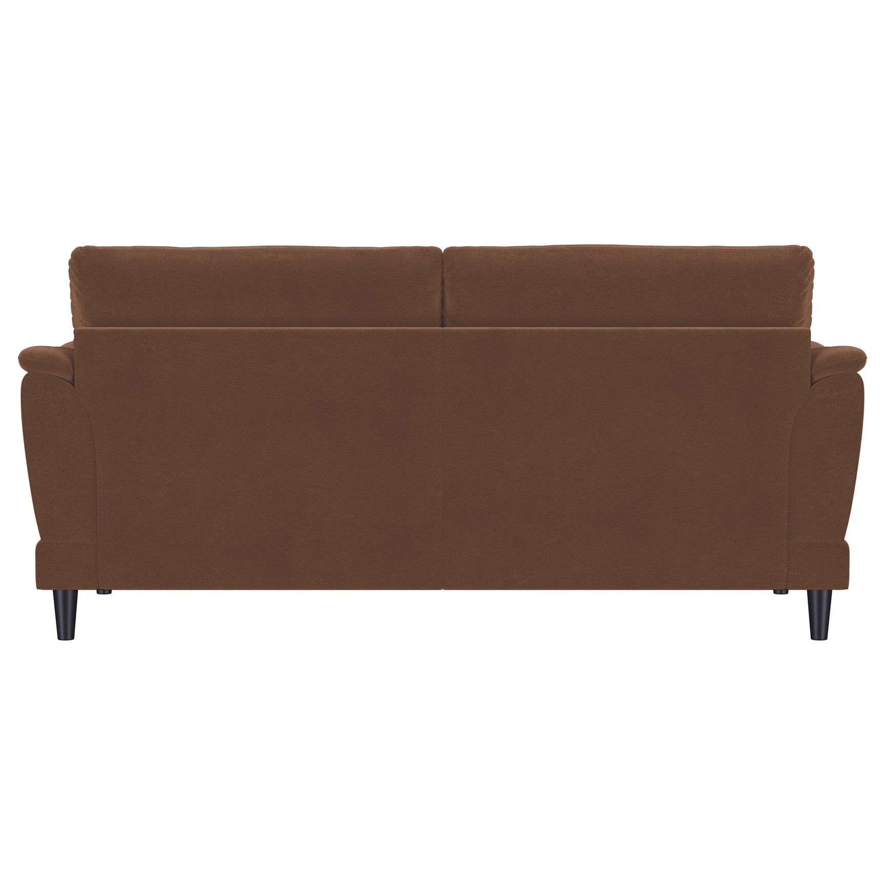 Selma Rust Velvet Upholstered Crescent Arm Sofa - Ornate Home