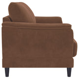 Selma Rust Velvet Upholstered Crescent Arm Sofa - Ornate Home