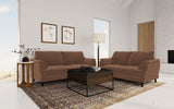 Selma Rust Velvet Upholstered Crescent Arm Sofa - Ornate Home