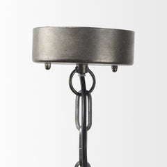 Selma White Wood Bead and Metal Chandelier - Ornate Home