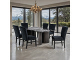 Selsey Black 7 Pc. Dining Table Set w/ Black Chair - Ornate Home