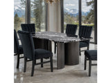 Selsey Black Dining Table (Black Stone Top) - Ornate Home