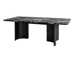Selsey Black Dining Table (Black Stone Top) - Ornate Home