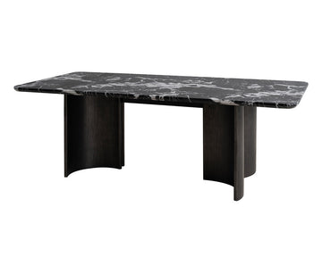Selsey Black Dining Table (Black Stone Top) - Ornate Home