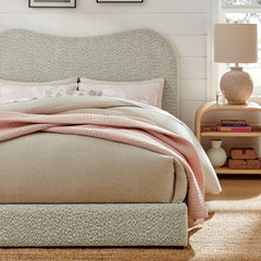 Seluna Rock Boucle Queen Platform Bed - Ornate Home