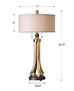 Selvino Brushed Brass Table Lamp - Ornate Home