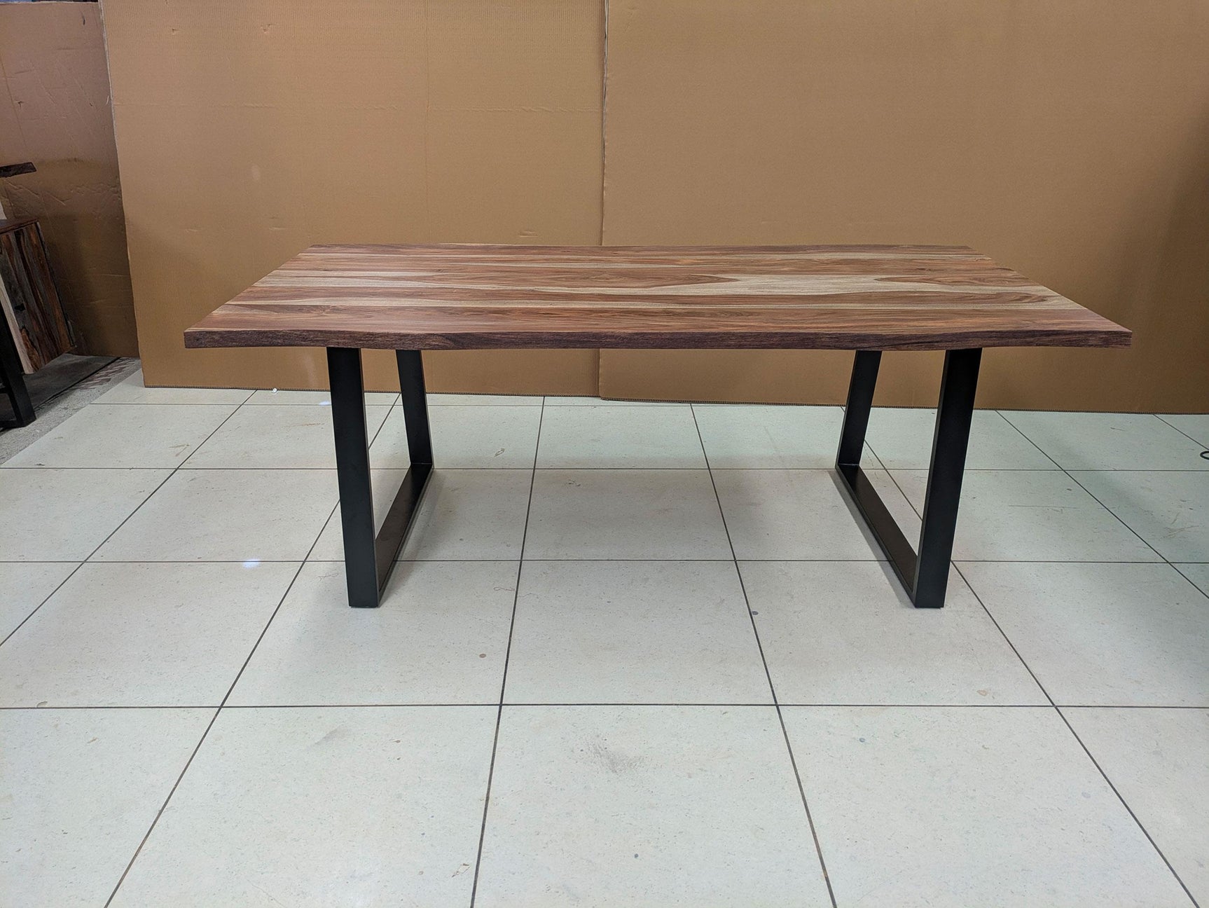 Selwyn Light Sheesham 80-inch Live Edge Solid Wood Dining Table - Ornate Home