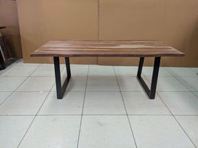 Selwyn Light Sheesham 80-inch Live Edge Solid Wood Dining Table - Ornate Home