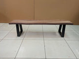 Selwyn Light Sheesham Live Edge Solid Wood Dining Bench - Ornate Home