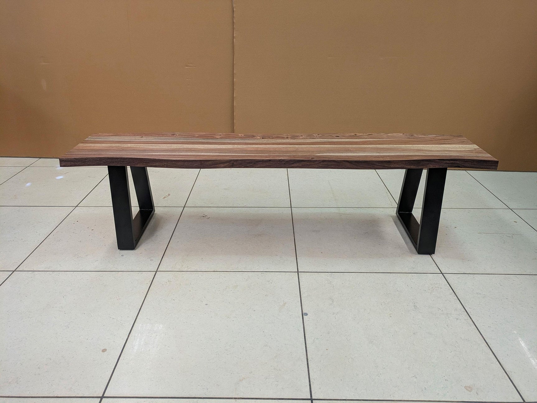 Selwyn Light Sheesham Live Edge Solid Wood Dining Bench - Ornate Home