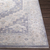 Sema Blue Medallion Thick Luxe Area Rug - Ornate Home
