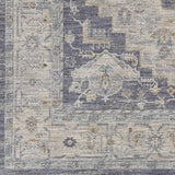 Sema Blue Medallion Thick Luxe Area Rug - Ornate Home