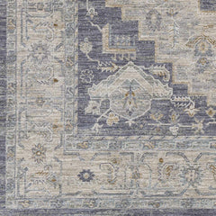 Sema Blue Medallion Thick Luxe Area Rug - Ornate Home