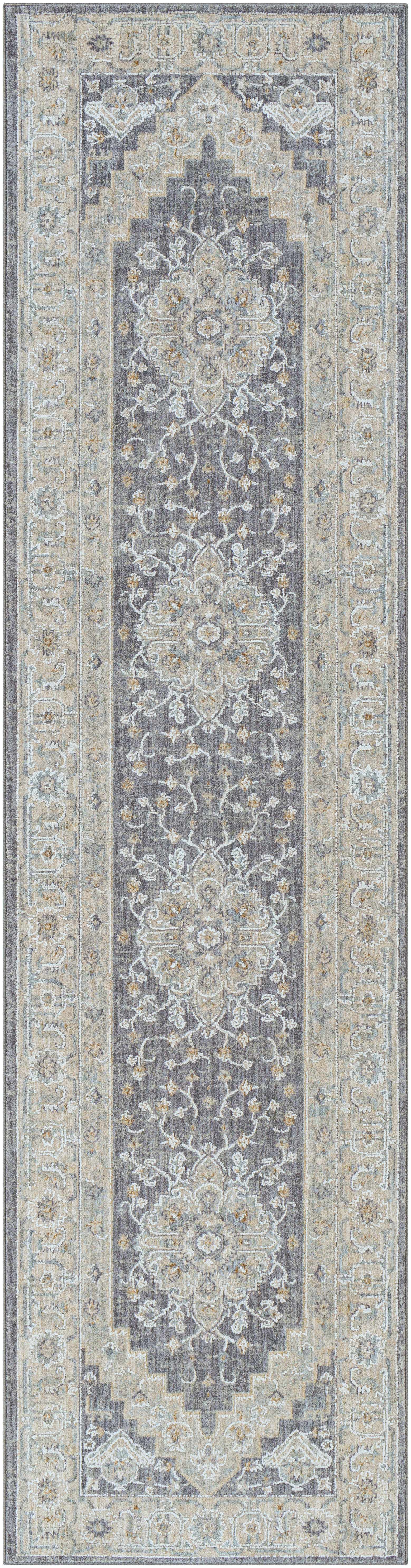 Sema Blue Medallion Thick Luxe Area Rug - Ornate Home