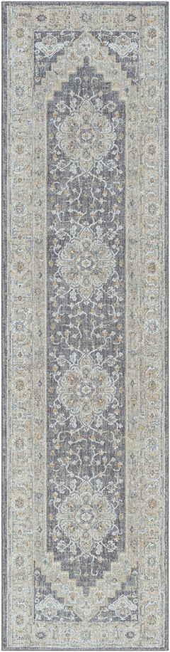 Sema Blue Medallion Thick Luxe Area Rug - Ornate Home