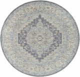 Sema Blue Medallion Thick Luxe Area Rug - Ornate Home