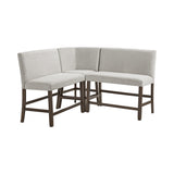 Seneca Brown/Grey 3-Piece Counter Corner Bench - Ornate Home