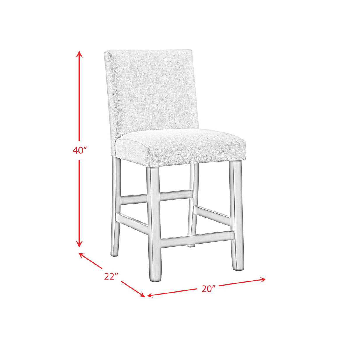 Seneca Brown/Grey Counter Side Chair (Set of 2) - Ornate Home