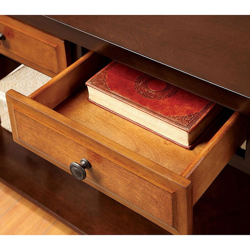 Seneca Dark Oak/Dark Cherry End Table - Ornate Home