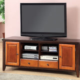 Seneca Dark Oak/Dark Cherry TV Console - Ornate Home