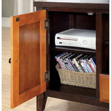 Seneca Dark Oak/Dark Cherry TV Console - Ornate Home