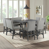 Seneca Grey 8-Piece Counter Height Dining Set - Ornate Home