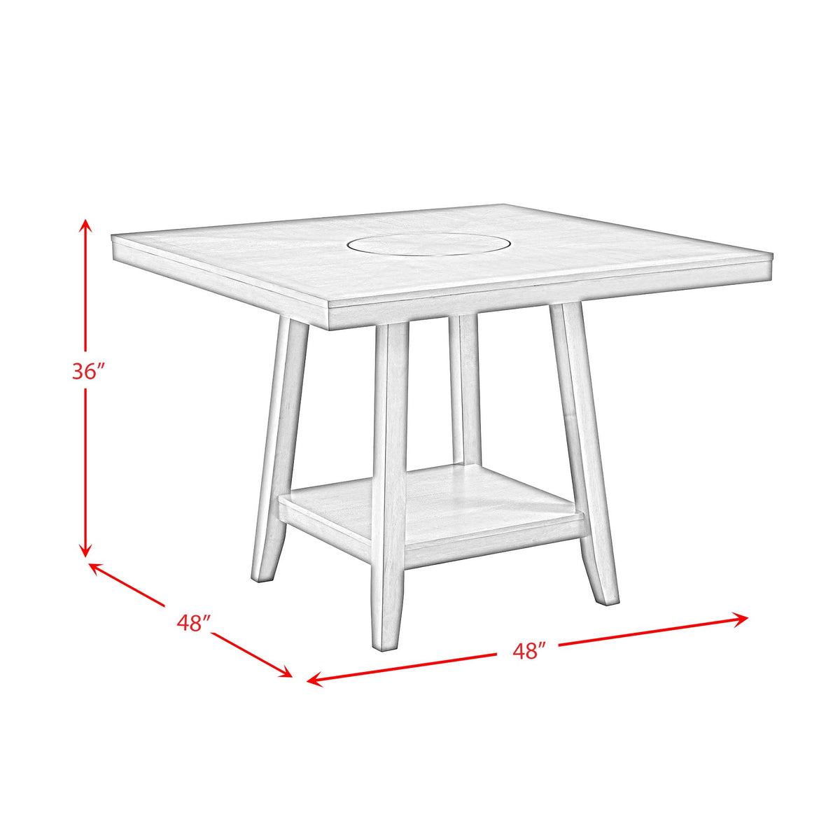 Seneca Grey 8-Piece Counter Height Dining Set - Ornate Home