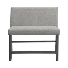 Seneca Grey Fabric 3-Piece Counter Corner Bench