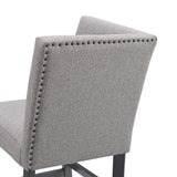 Seneca Grey Fabric 3-Piece Counter Corner Bench - Ornate Home