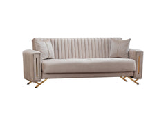 Senfoni Beige 3-pieces (Sofa & Loveseat & Chair) Living Room Set - Ornate Home