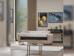 Senfoni Beige Convertible Sofa - Ornate Home