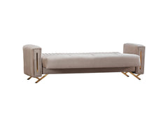Senfoni Beige Convertible Sofa - Ornate Home