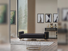 Senfoni Black Convertible Sofa - Ornate Home