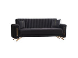 Senfoni Black 3-pieces (Sofa & Loveseat & Chair) Living Room Set