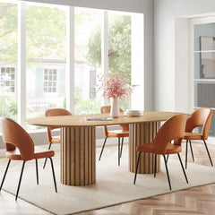 Senja Oak 95" Oval Dining Table - Ornate Home